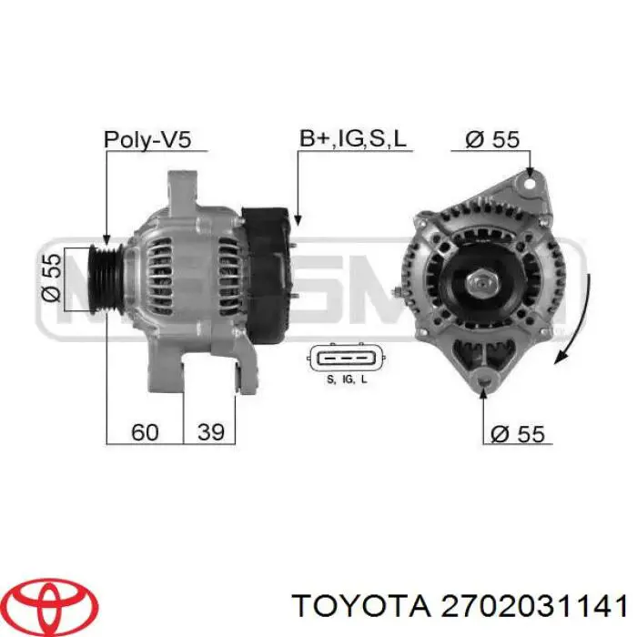 Купити 2702031141 Toyota Генератор