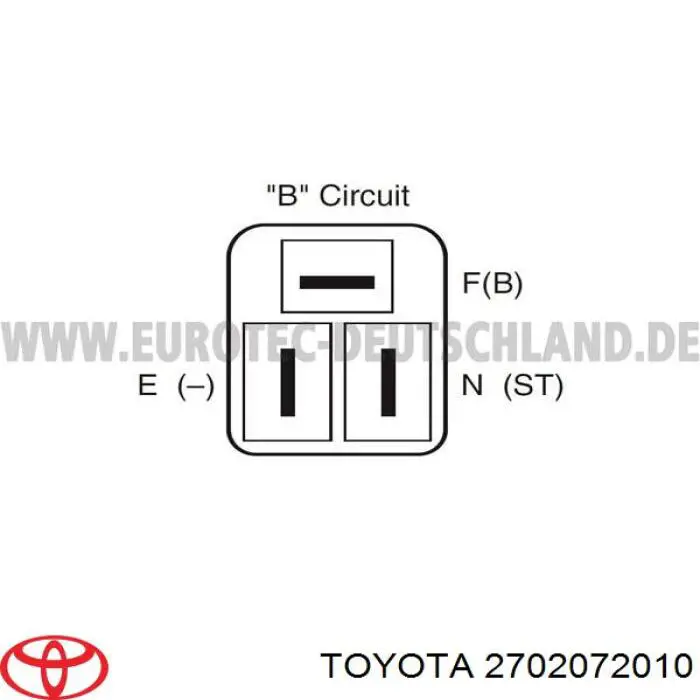 Генератор 2702072010 Toyota