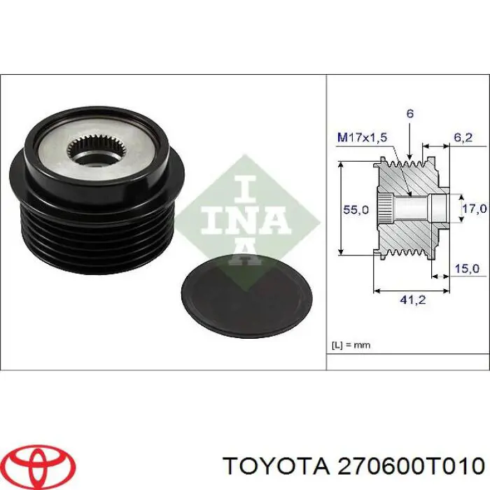 Генератор Toyota 270600T010 ціна, від 124.57 USD