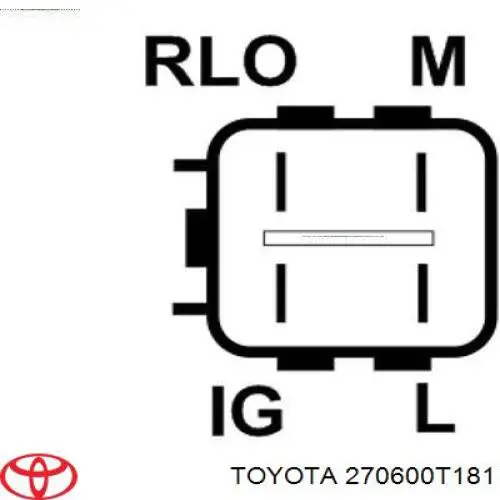 Генератор Toyota 270600T181 ціна, від 152.03 USD