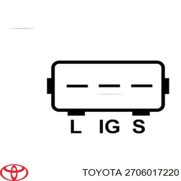Генератор 2706017220 Toyota