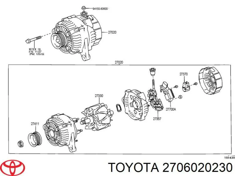 Купити 27060YF010 Toyota Генератор