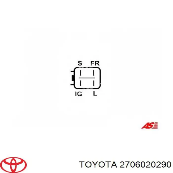 Генератор Toyota 2706020290 ціна, від 76.02 USD