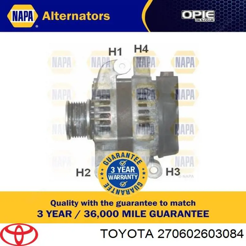 Генератор Toyota 270602603084 ціна, від 104.16 USD