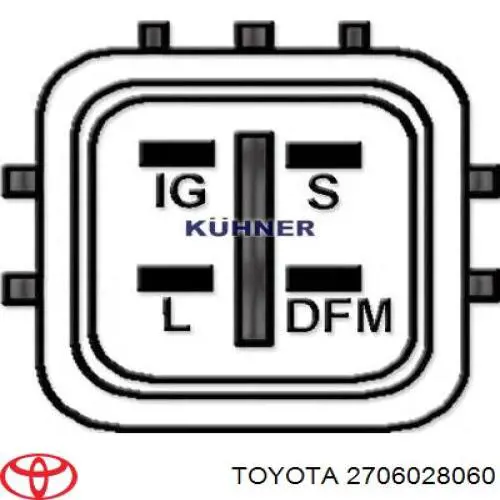 2706028060 Toyota Авто генератор