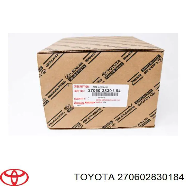 Генератор 270602830184 Toyota