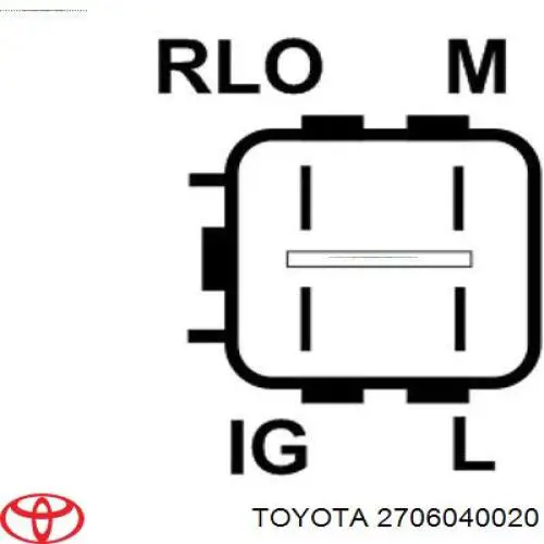 Генератор 2706040020 Toyota