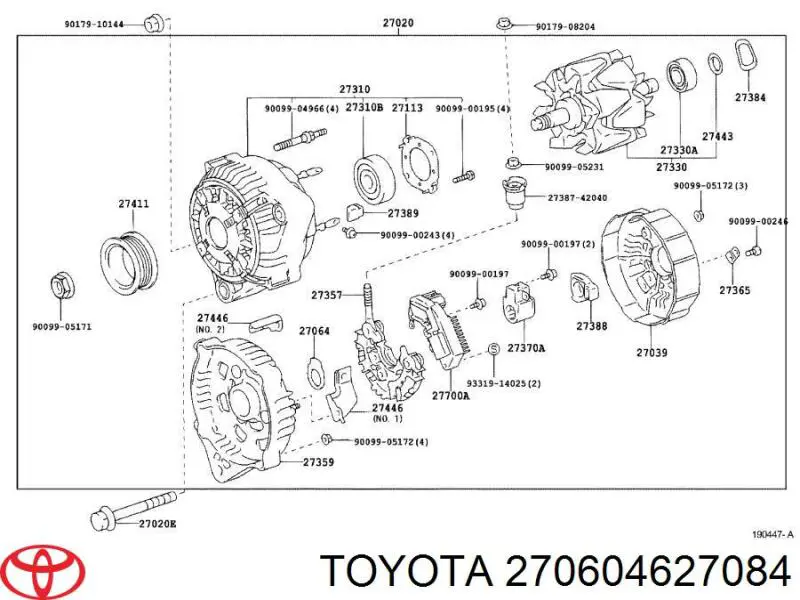 Купити 270604627084 Toyota Генератор