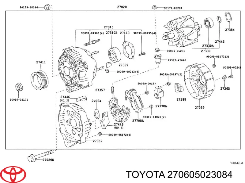 270605021084 Toyota генератор