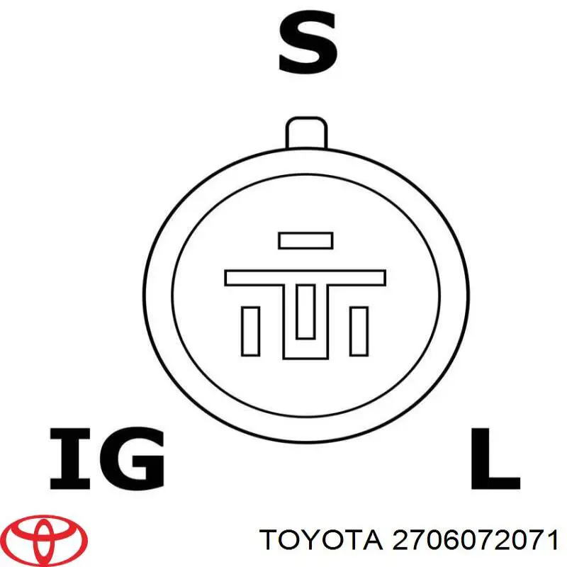 Генератор 2706072071 Toyota