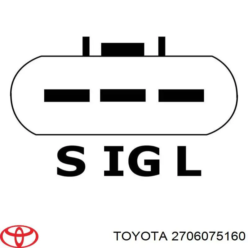 Генератор Toyota 2706075160 ціна, від 262.37 USD