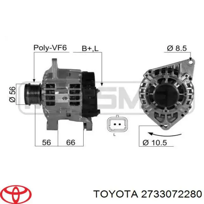 Якір (ротор) генератора Toyota 2733046080 ціна, від 49.35 USD