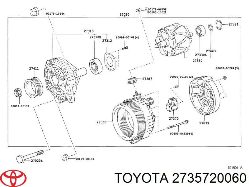 Діодний випрямляч на Toyota Avensis I T22