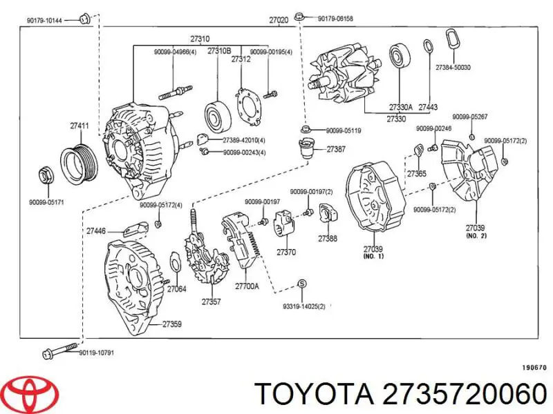 Купити Діодний міст Toyota Avensis I T22