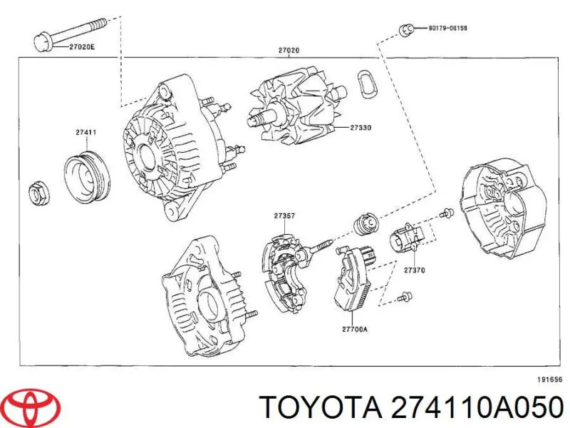 Шків генератора Toyota Camry (V30) (Тойота Камрі)