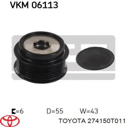 Купити 274150T011 Toyota Шків генератора
