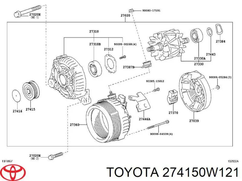 274150W121 Toyota 