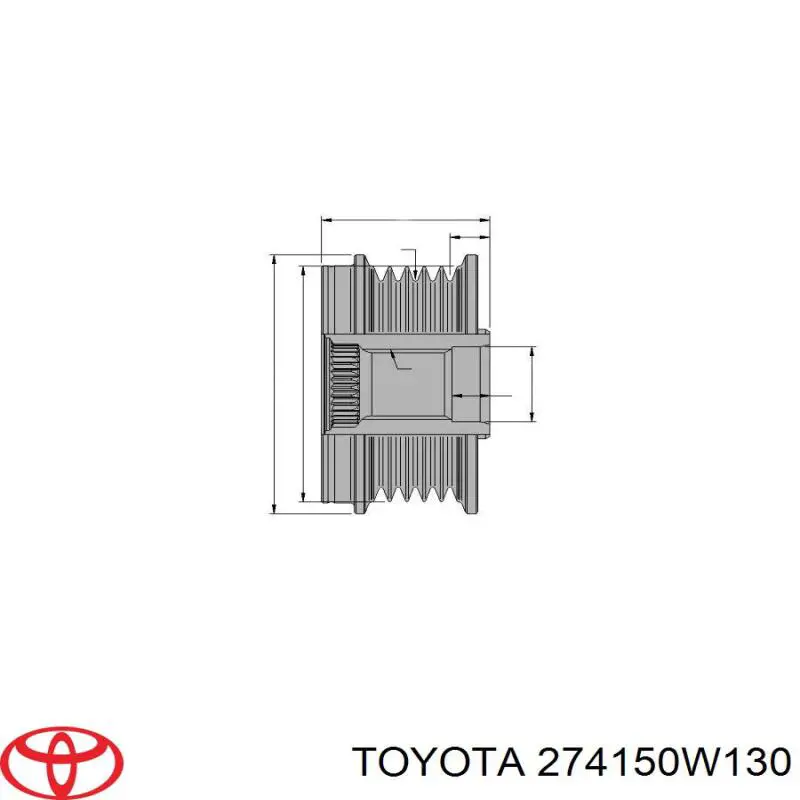 Шків генератора 274150W130 Toyota