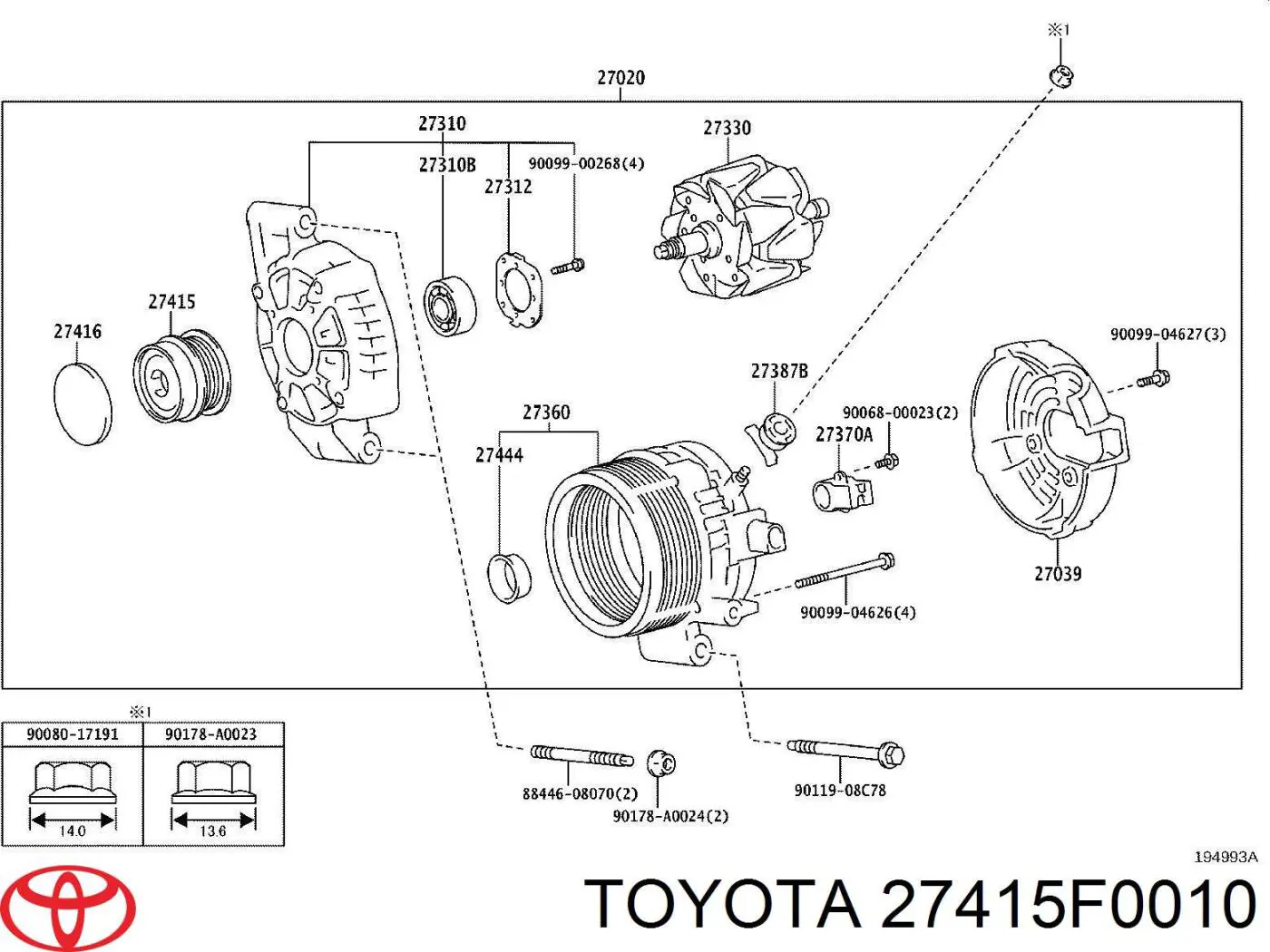  27415F0010 Toyota