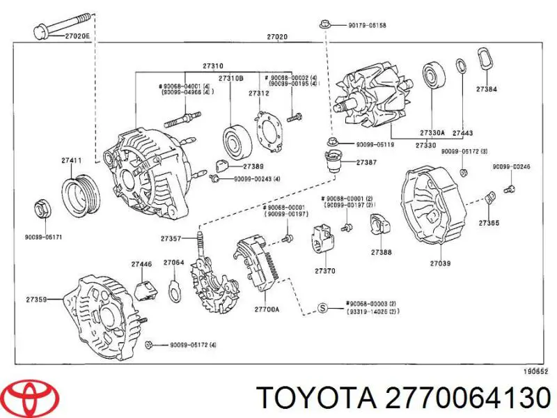 2770064130 Toyota Реле-регулятор (напруги)