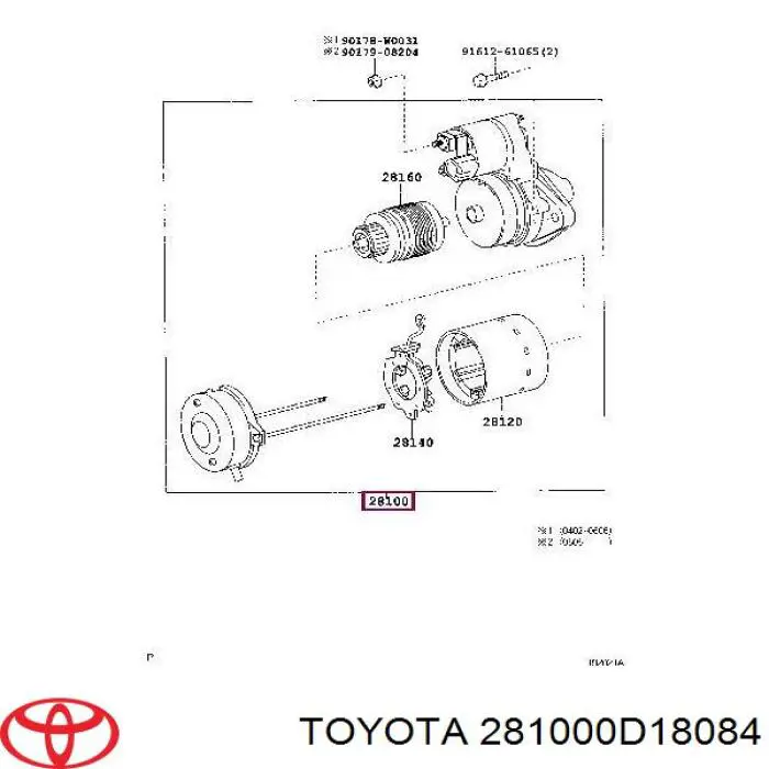 281000D18084 Toyota стартер