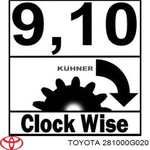 Стартер Toyota 281000G020 ціна, від 47.97 USD