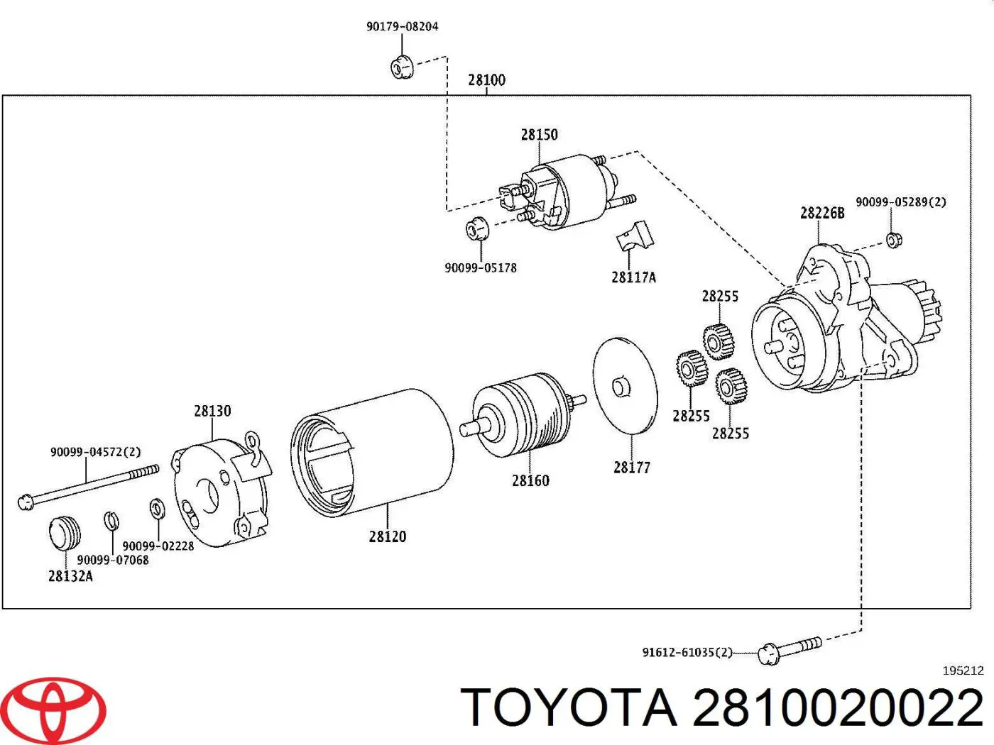 Купити 2810020022 Toyota Стартер