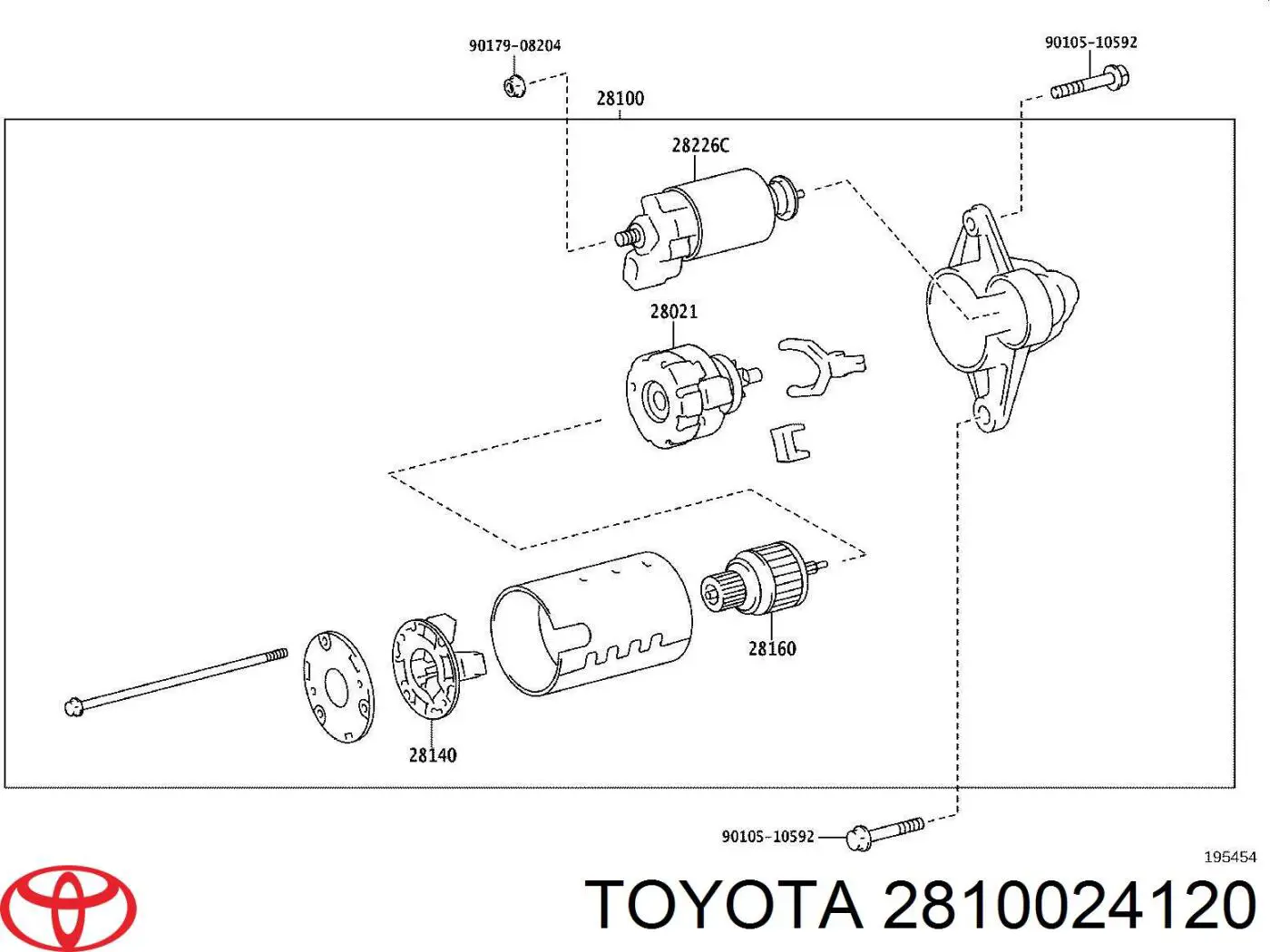 Стартер Toyota 2810024120 ціна, від 51.35 USD