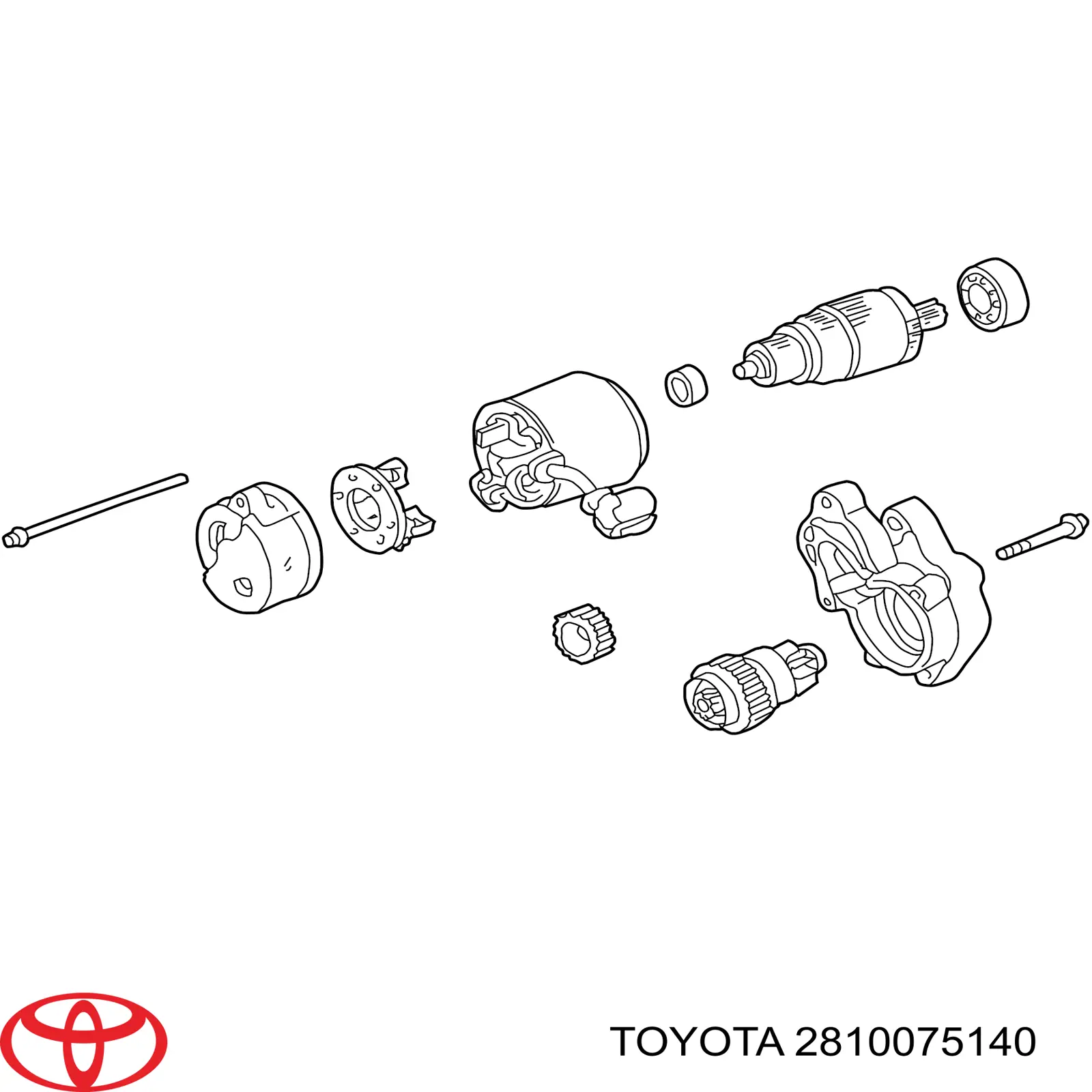 Стартер Toyota 2810075140 ціна, від 176.18 USD