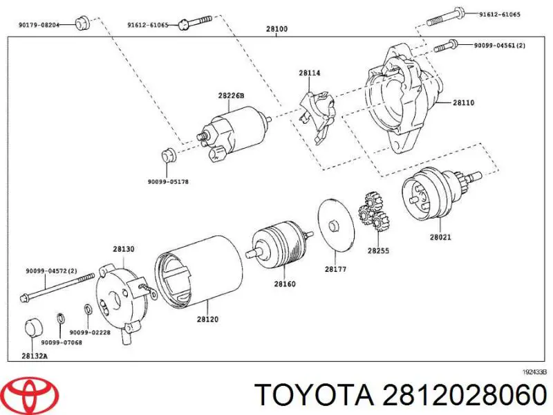 Купити 2812028060 Toyota Обмотка стартера, статор