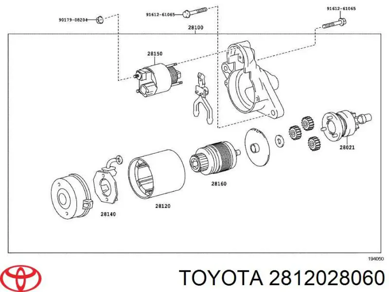 Обмотка стартера, статор Toyota 2812028060 ціна, від 194.07 USD