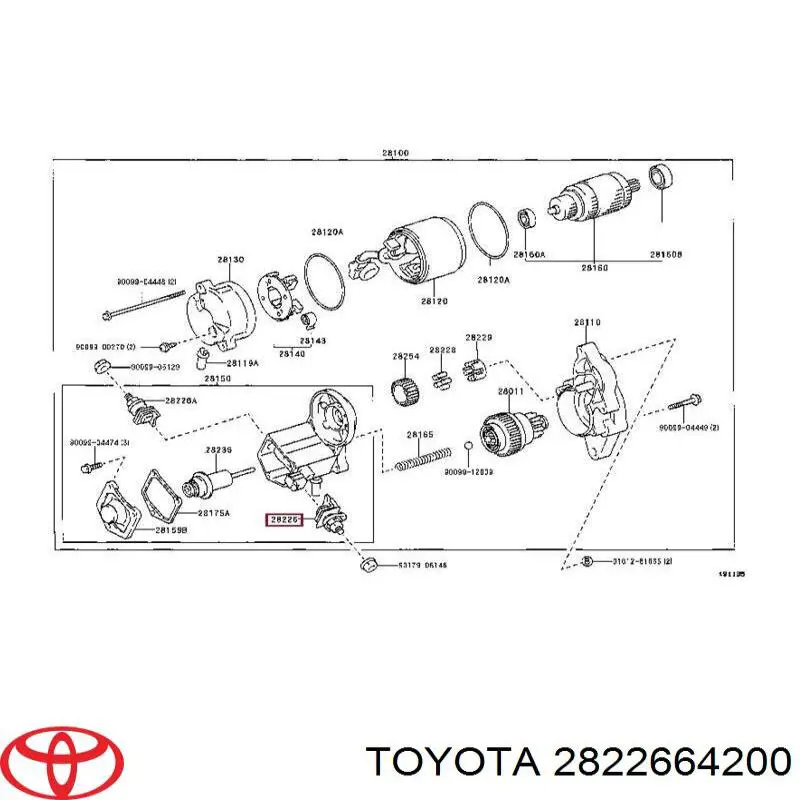 2822664200 Toyota бендикс стартера