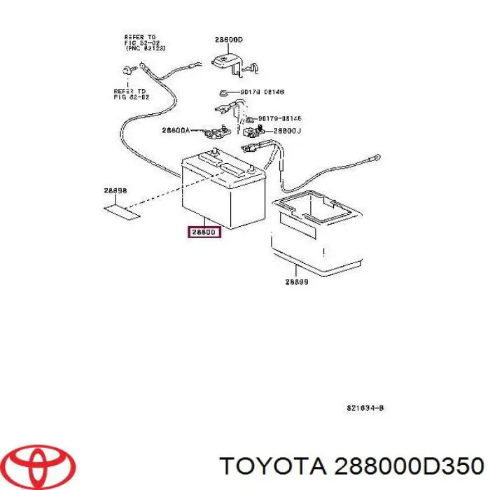 Акумуляторна батарея, АКБ 288000D350 Toyota