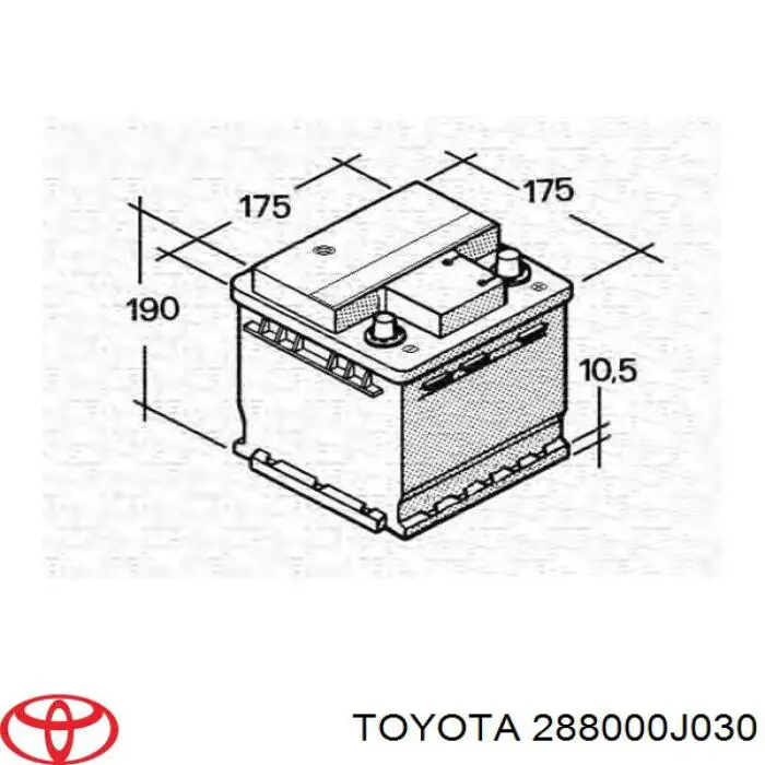 Акумуляторна батарея, АКБ 288000J030 Toyota