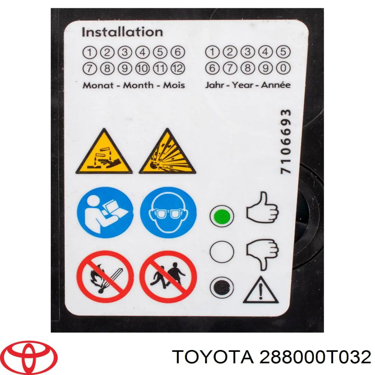 Батарея акумуляторна Toyota 288000T032 ціна, від 91.08 USD
