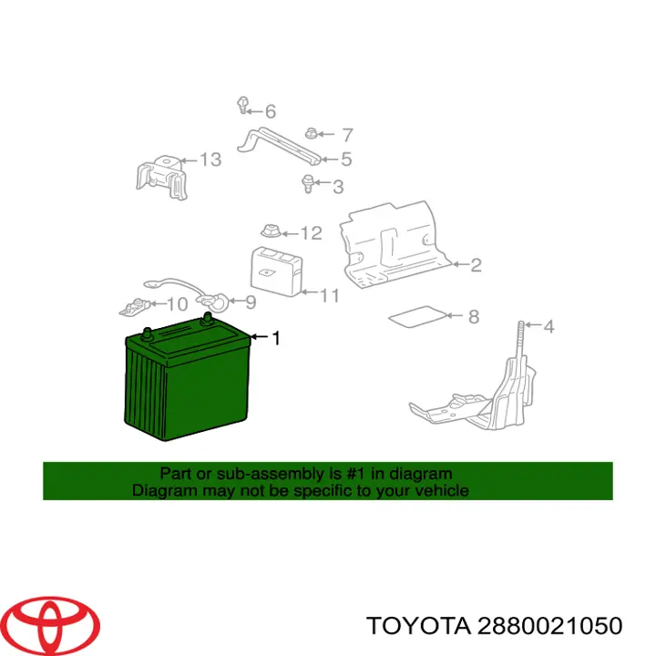 Купити 2880021050 Toyota Автомобільна батарея