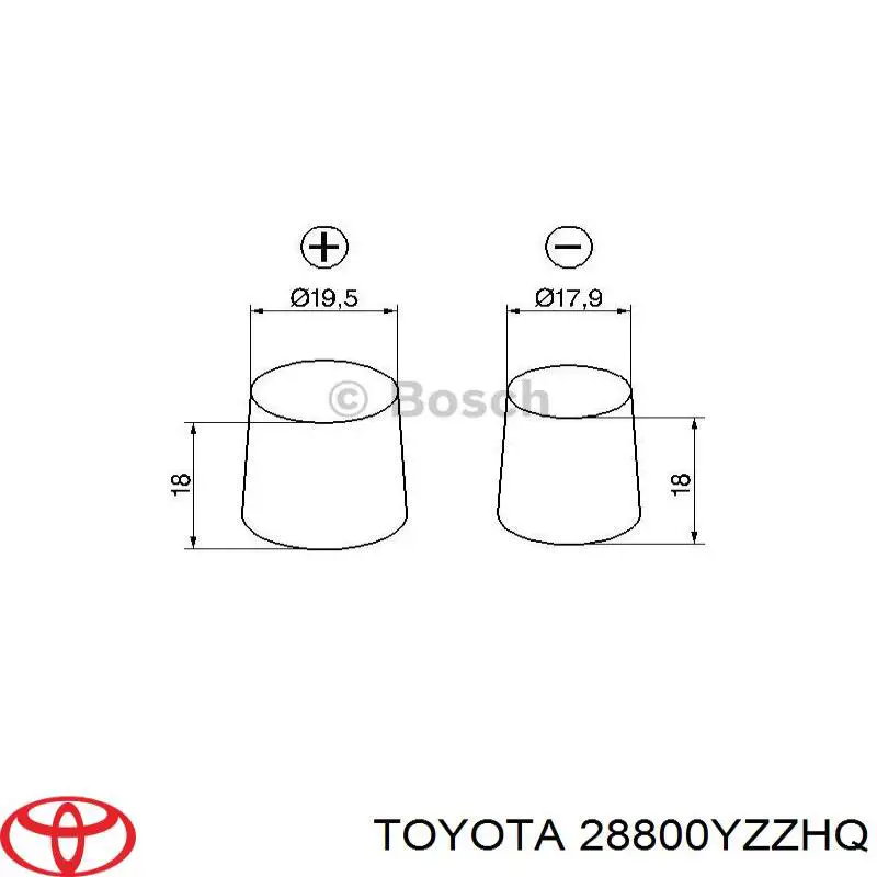 Акумуляторна батарея, АКБ 28800YZZHQ Toyota