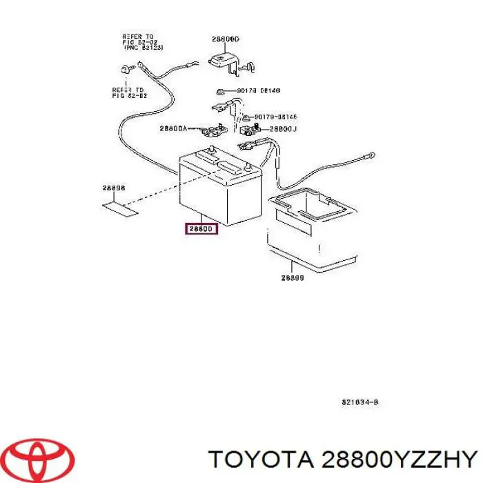 Батарея акумуляторна Toyota 2880066021 ціна, від 135.22 USD