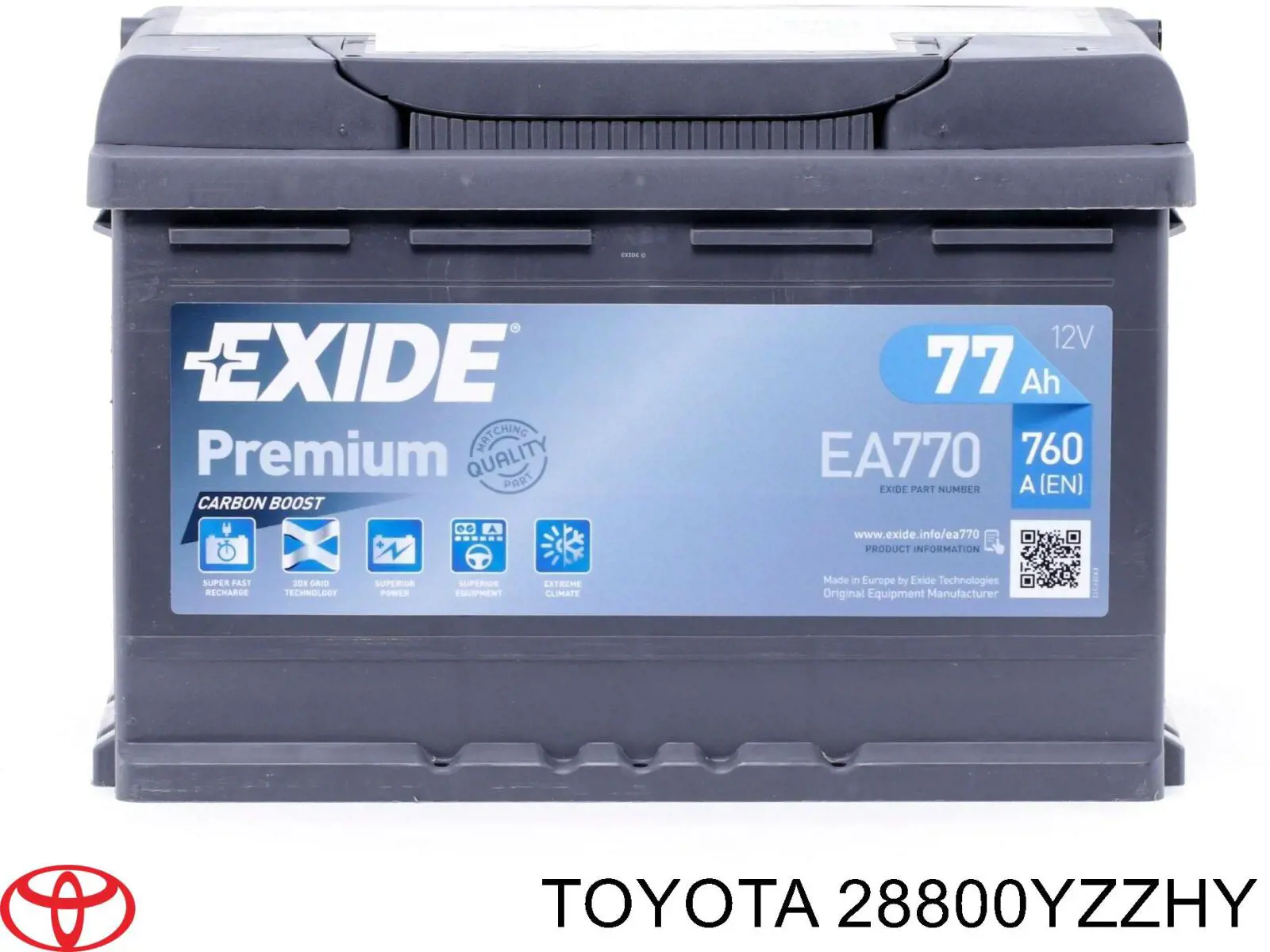 28800YZZHY Toyota акумуляторна батарея, акб