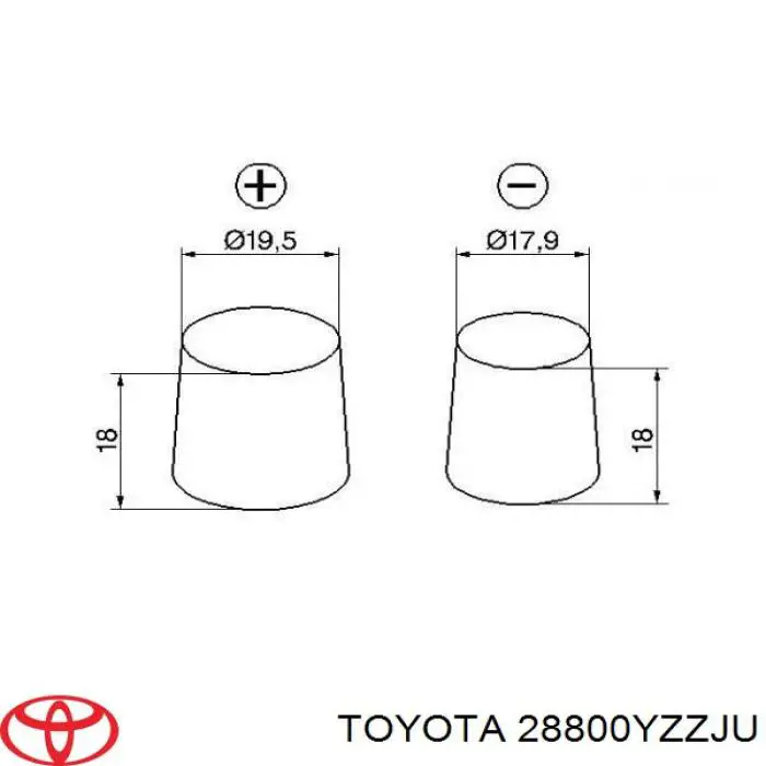 Батарея акумуляторна Toyota 28800YZZJU ціна, від 74.97 USD