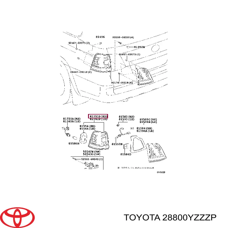 Акумуляторна батарея, АКБ 28800YZZZP Toyota
