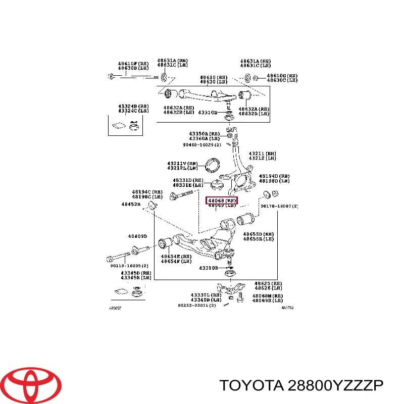 Купити 28800YZZZP Toyota Автомобільна батарея
