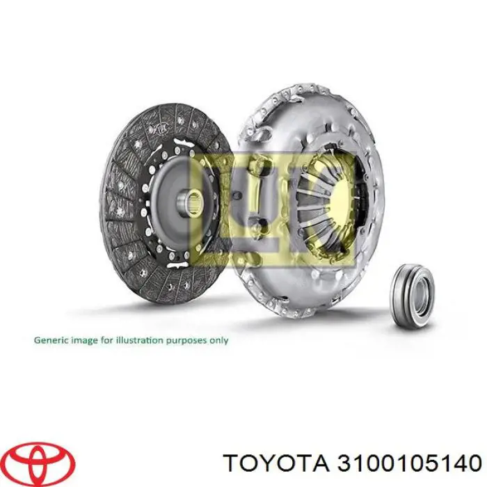 3100105140 Toyota комплект зчеплення (3 частини)