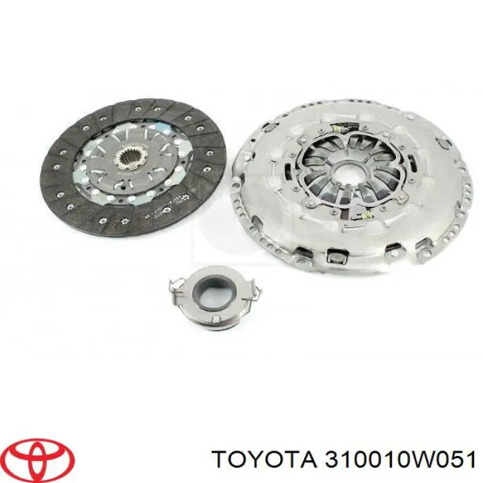 Купити 310010W051 Toyota Комплект зчеплення (диск, корзина, підшипник)