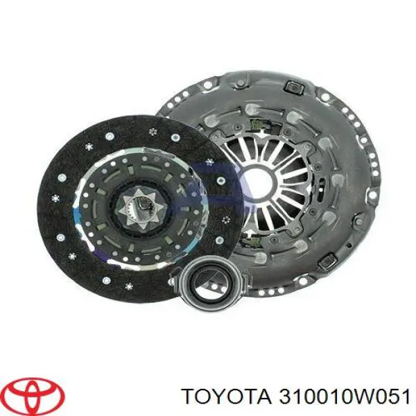 Комплект зчеплення (3 частини) Toyota 310010W051 ціна, від 189.99 USD
