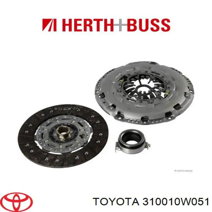 Комплект зчеплення (3 частини) 310010W051 Toyota