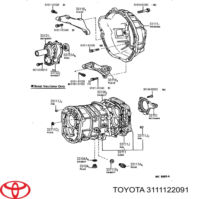  3111122091 Toyota