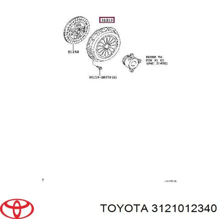 Зчеплення 3121012340 Toyota