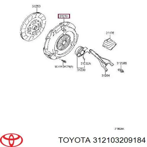 312103209184 Toyota корзина зчеплення