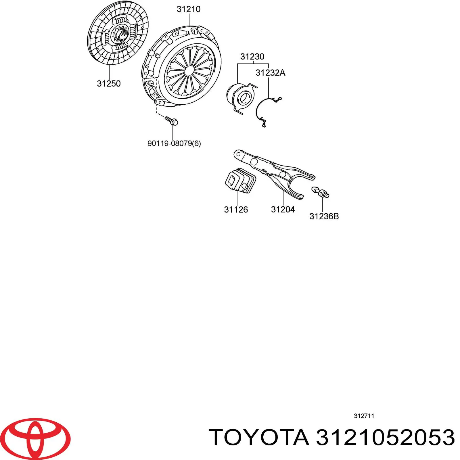 3121052053 Toyota корзина зчеплення